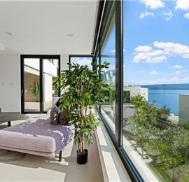 5 bedroom beachfront villa with heated pool near Omis, sleeps 9